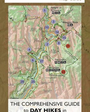 Day Hikes of Zion National Park Map Guide
